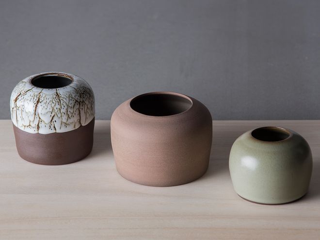 Set of Three Vases by Saija Hakola