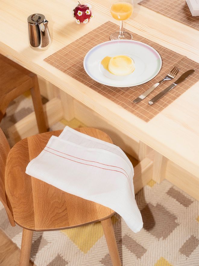 A holiday table setting