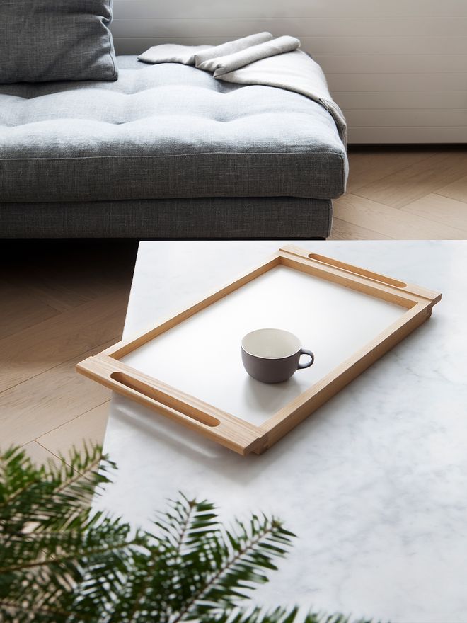 Nikari Alvar tray, birch-white laminate