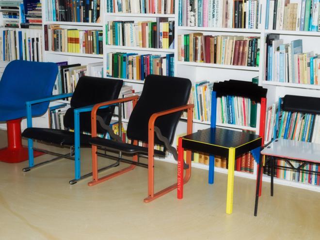 Postmodern chairs designed by Yrjö Kukkapuro