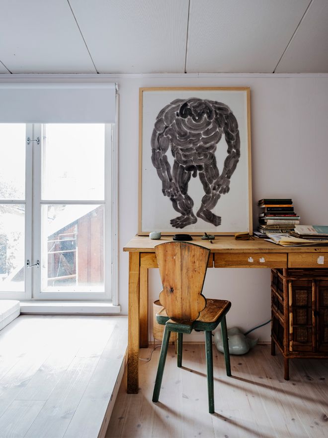 Taiteilija Pan Jianfengin työhuone