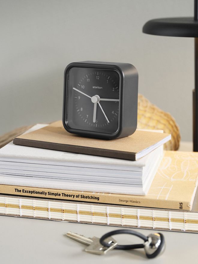 Stelton Okiru alarm clock, black