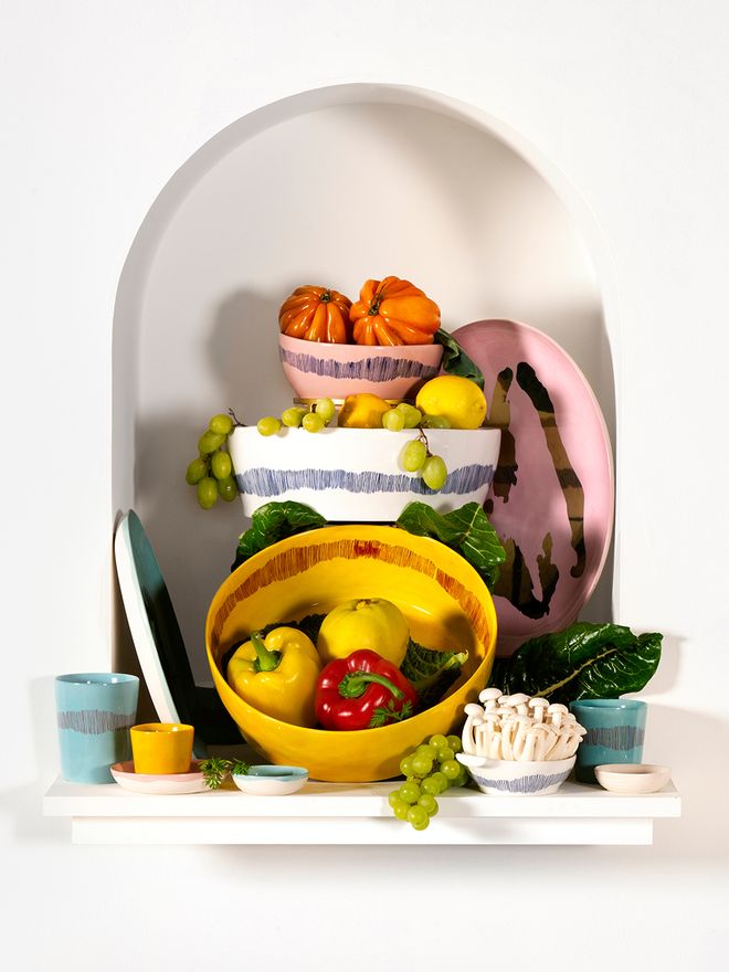Serax  Feast salad bowl, yellow - red