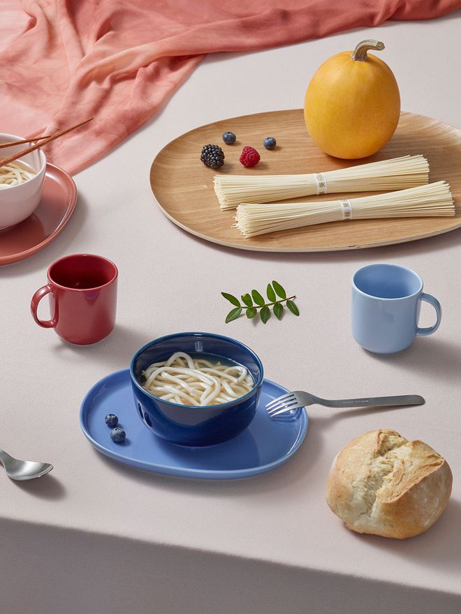Nuppu Junior tableware set, blueberry