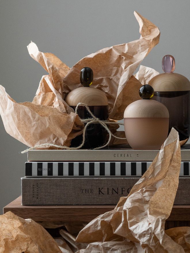 Katriina Nuutinen Lyyli box, small, apricot - olive