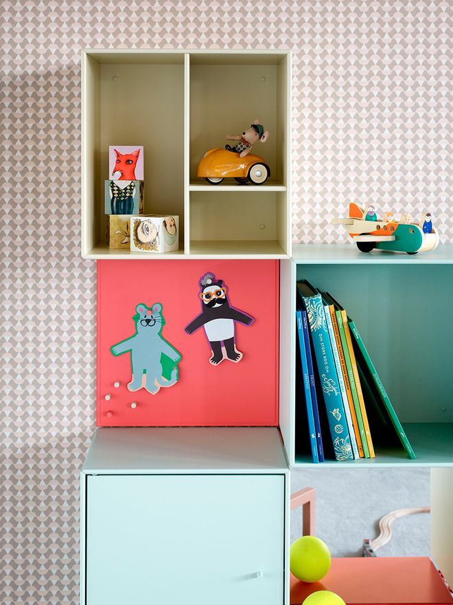 Image of bright-colored furniture from the brand Montana.