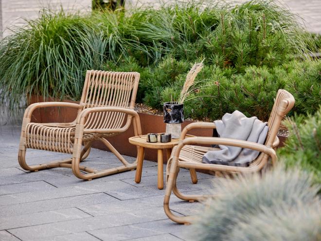 Cane-line Curve lounge chair, natural