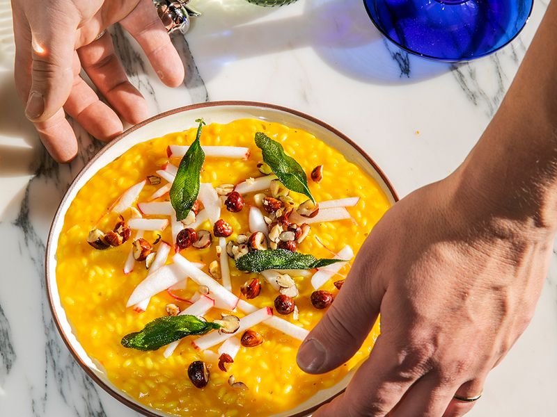 Squash risotto using roasted butternut squash – try this recipe and complete the meal with a tasty matcha tiramisu!