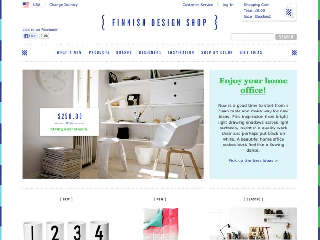 Finnish Design Shop front page 2013