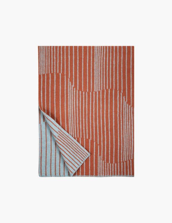 Aurora blanket, 130 x 180 cm, cinnamon - natural dyed woad