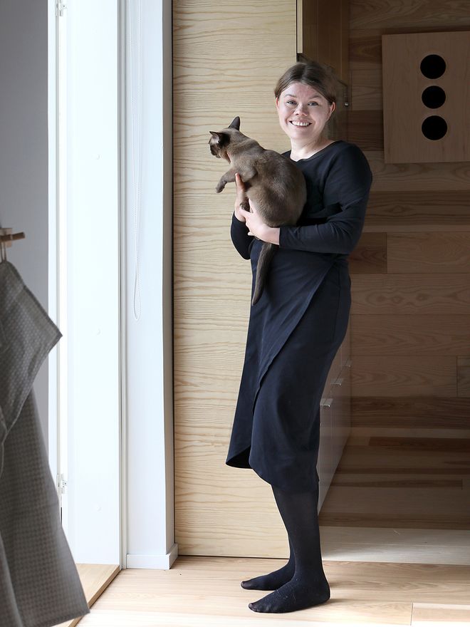 “Wooden surfaces make a stone building warm and cozy”
