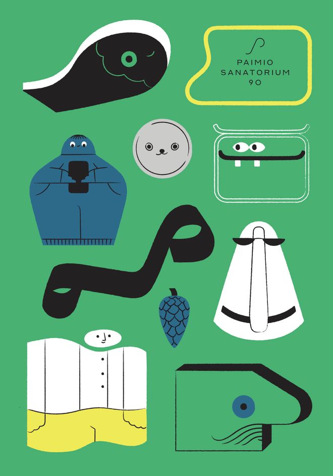 Jolanda Jokinen's poster design “Shapes of Happiness”.