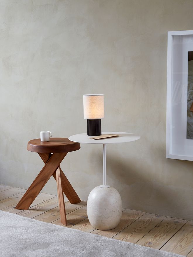 &Tradition Lato LN8 coffee table, white - Cream Diva marble