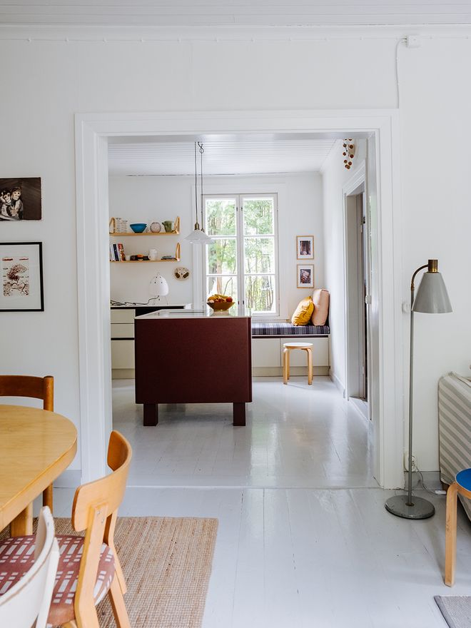 View from the living room toward the kitchen