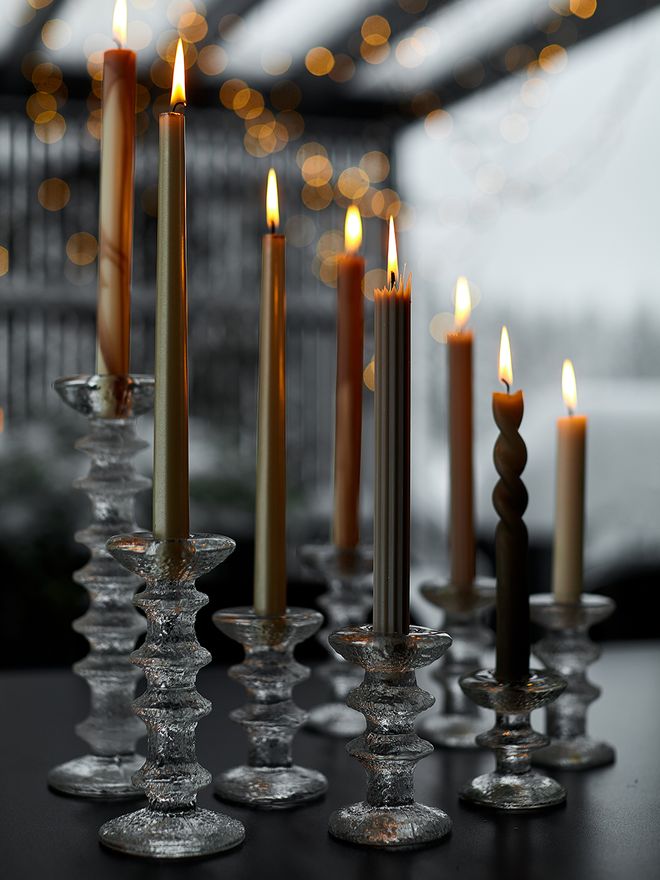 A group of Festivo candleholders by Iittala