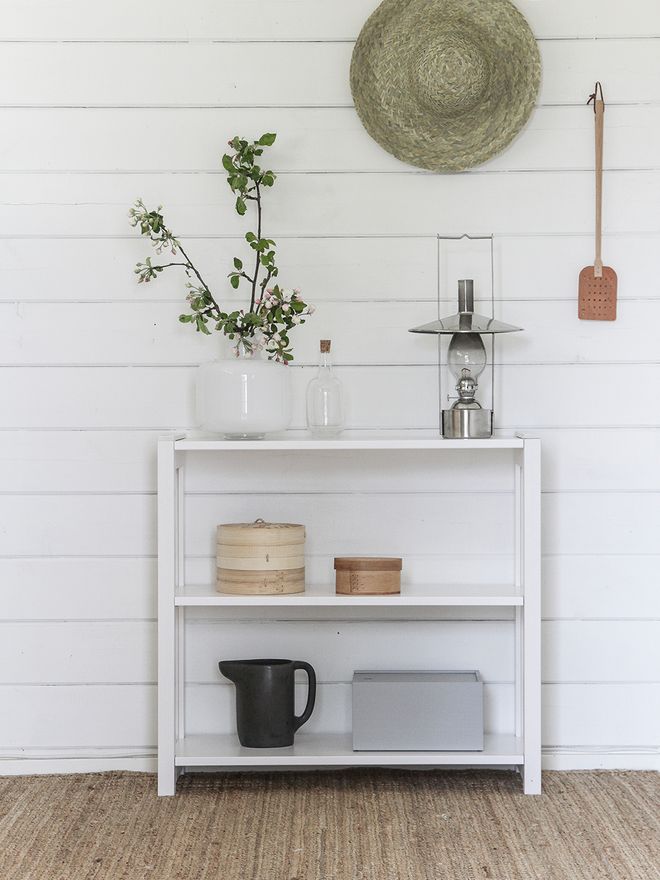 Lundia Classic open shelf, low, white