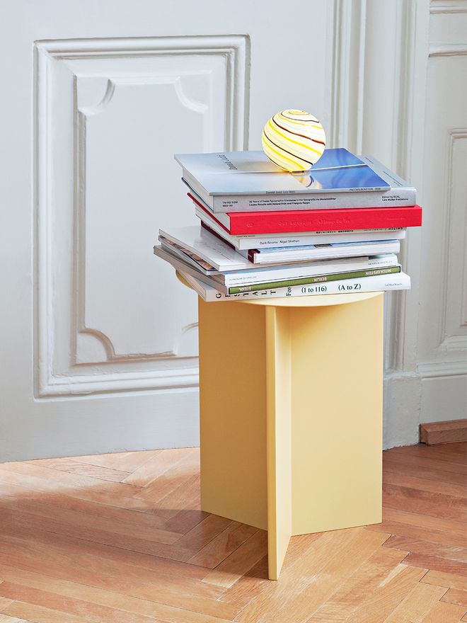 HAY Slit table, high, light yellow