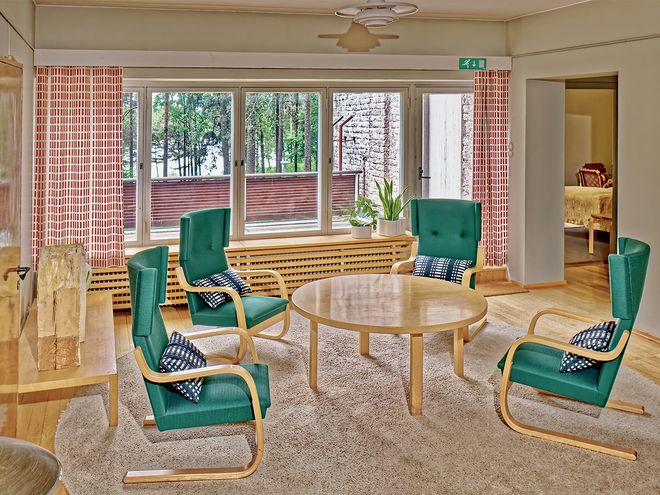 Interior of the Kantola residence in Sunila, Kotka