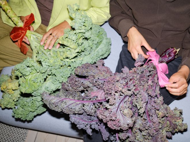 Kale as Christmas decor