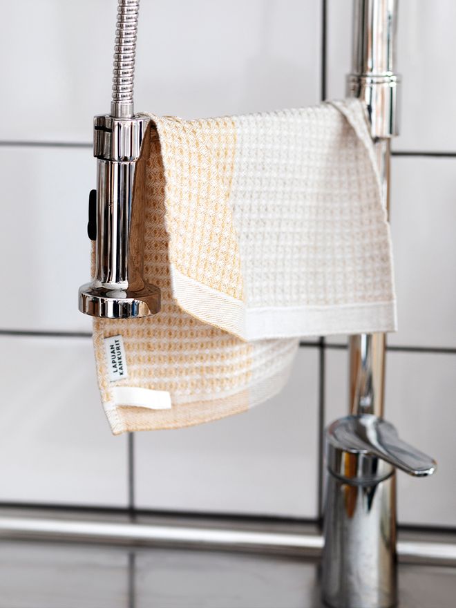 Eeva dishcloth, linen - gold