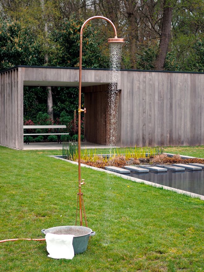 Excel outdoor shower, copper