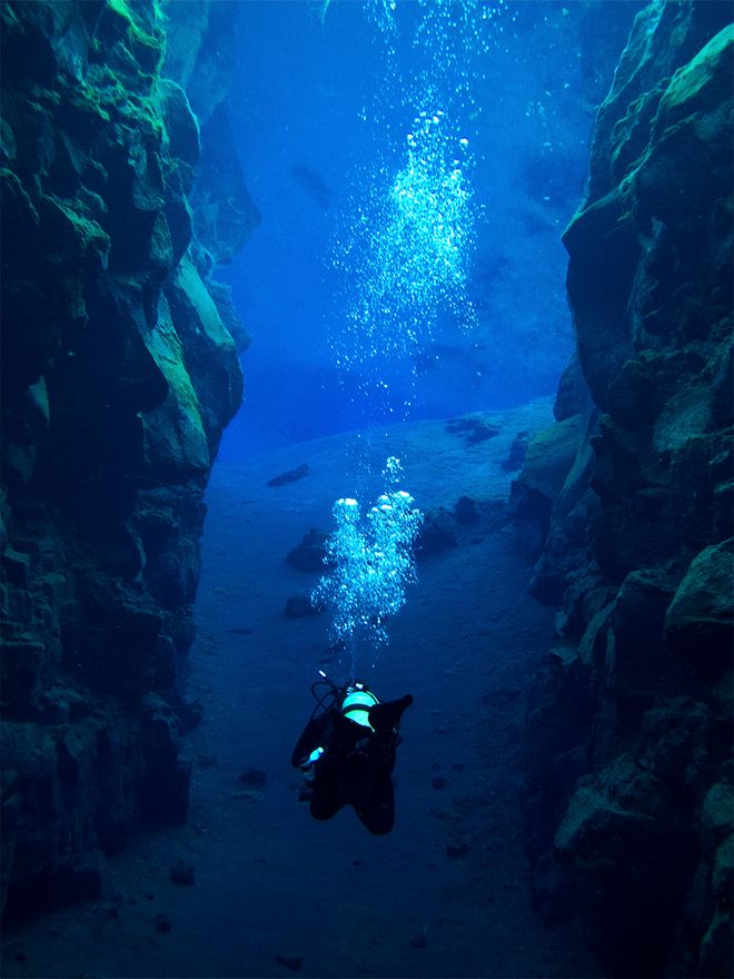 Silfra fissure, Iceland