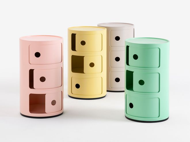 Kartell Componibili Bio storage unit, cream