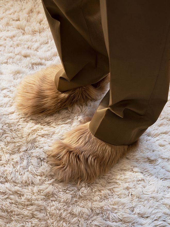 Furry slippers