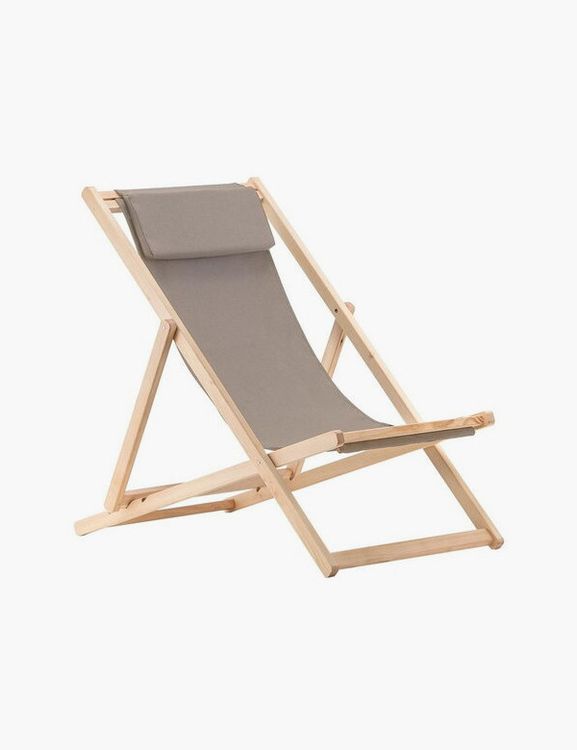 Relax outdoor deckchair, ash - grey