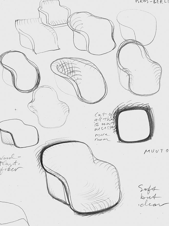Sketches for the Fiber chair by Muuto