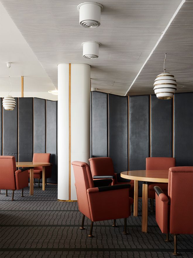 Interior of Alvar Aalto's Sugar Cube in Helsinki