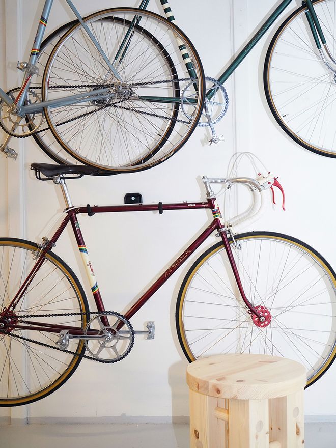 Bicycles on the wall at Normann Copenhagen HQ