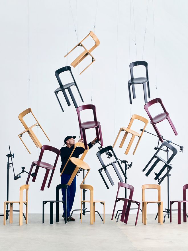 An image featuring Danish design brand HAY's most iconic items.