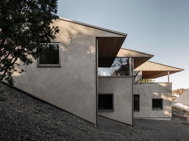 An image featuring the facade of Villa Radal, a private home designed by Olson Lyckefors architects.