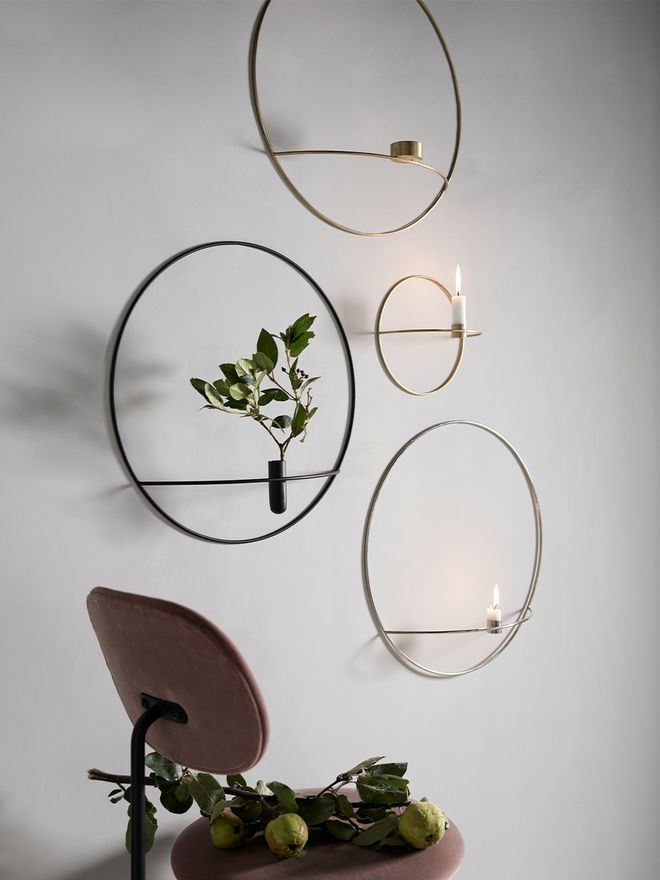 Menu POV Circle candleholder, S, brass