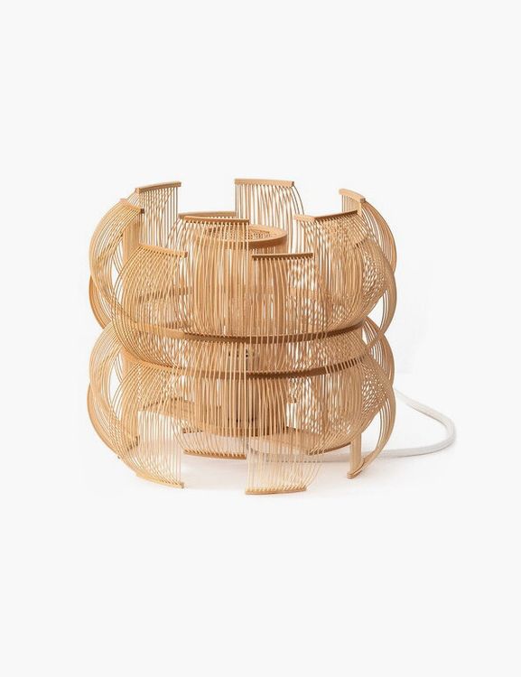 Sen table lamp, bamboo