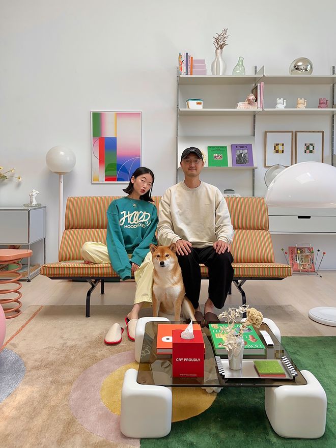 Vivid Wu and Aden Wang in their home in San Francisco