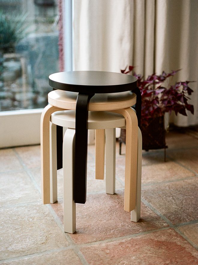 Artek Aalto stool 60, lacquered black