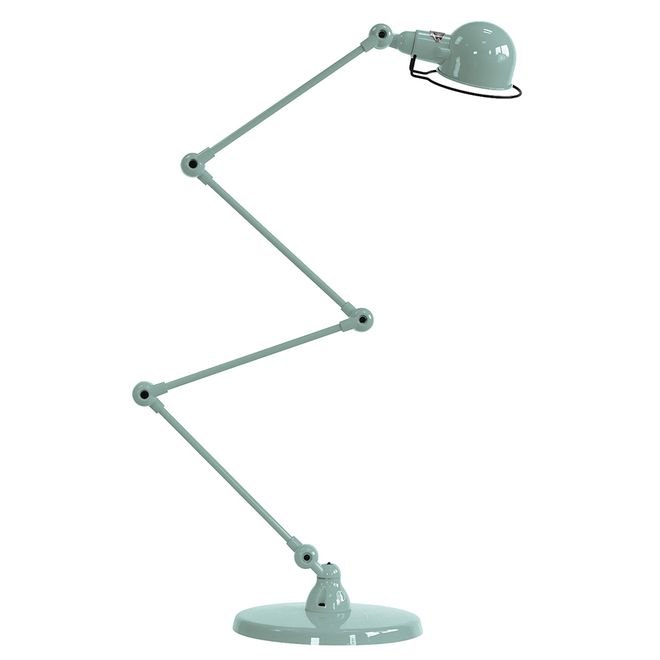 A product image featuring Jieldé's Signal SI433 floor lamp in Vespa green