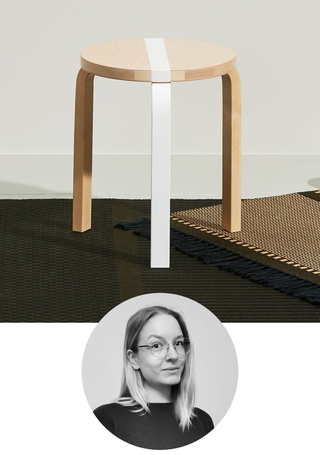 Artek Aalto stool 60 Publics, FDS 15 Years, birch - white