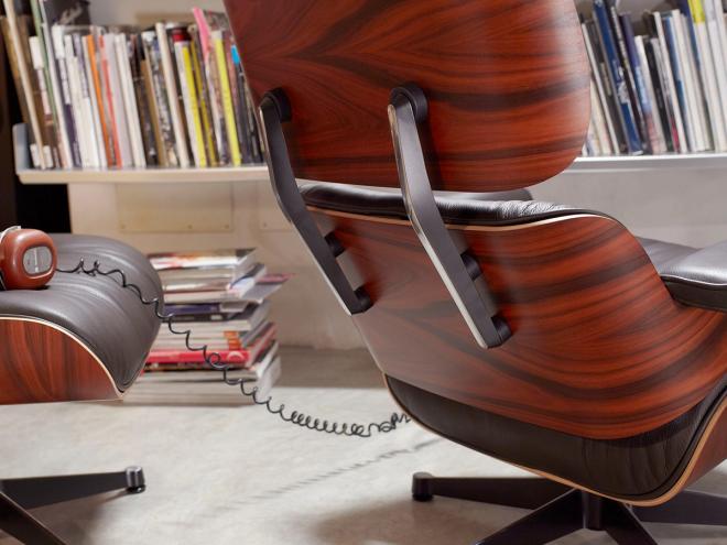 The backside of the Eames Lounge Chair
