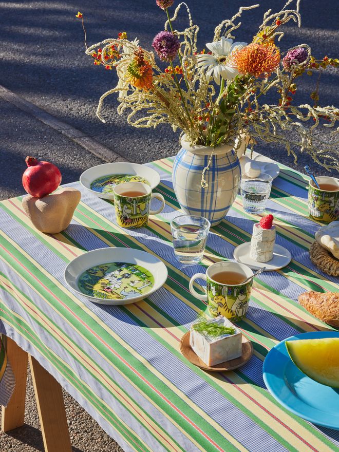 Moomin mug and plate summer 2023 Garden Party