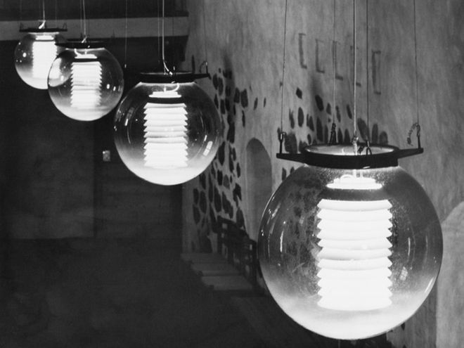 Pendant lights of the Turku Castle entrance hall