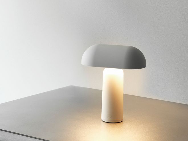 Porta table lamp in white