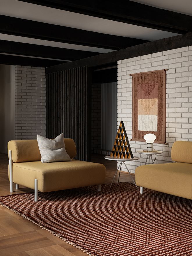Hem's products in living room decor.