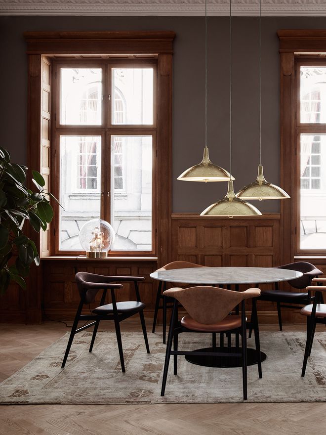 Gubi's 1965 pendant lights, design by Paavo Tynell