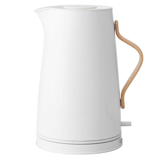 Stelton's white Emma electric kettle.