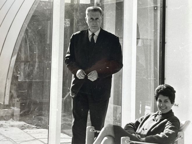 Jean Prouvé and Catherine Prouvé in 1967