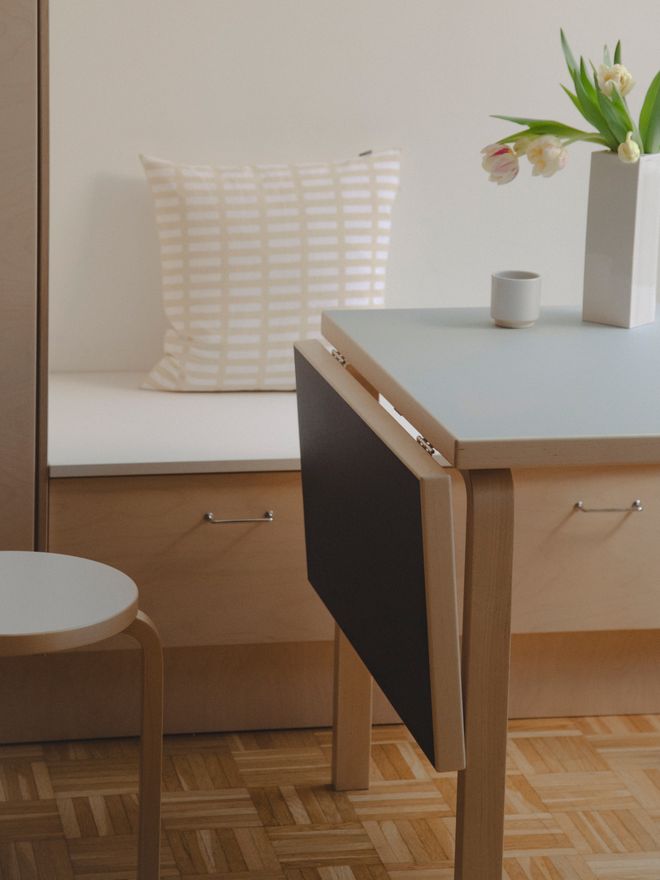 Artek spring arrivals: The return of foldable tables and the many shapes of benches