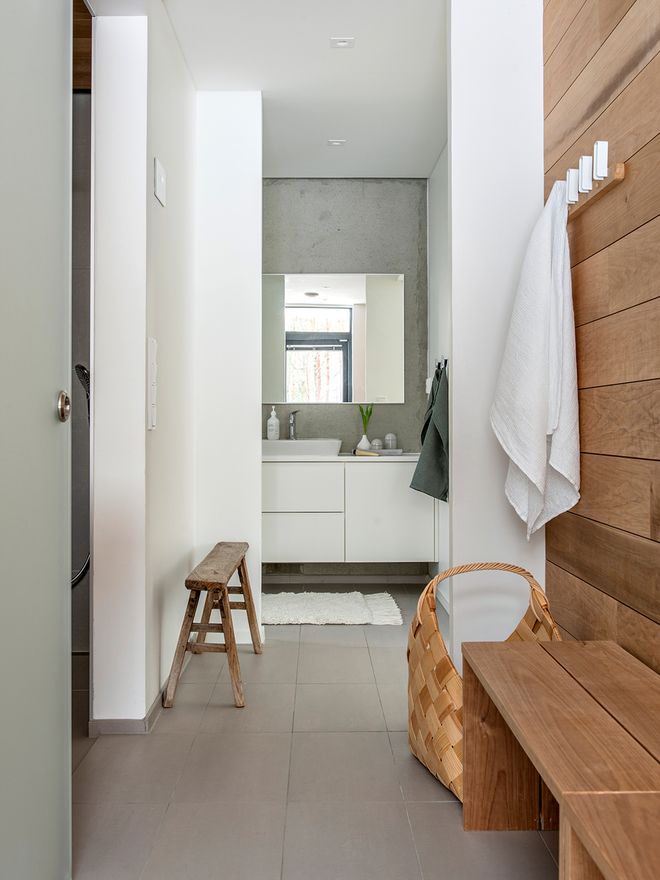 A concrete element in the house